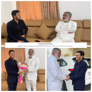 Gujarat Tourism Minister Mulubhai Bera and DPIFF CEO Abhishek Mishra Discuss Strategic Cultural Alliances to Boost Tourism and Heritage Promotion