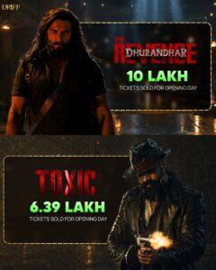 Dhurandhar: The Revenge Leads Early Advance Booking Race Over Toxic