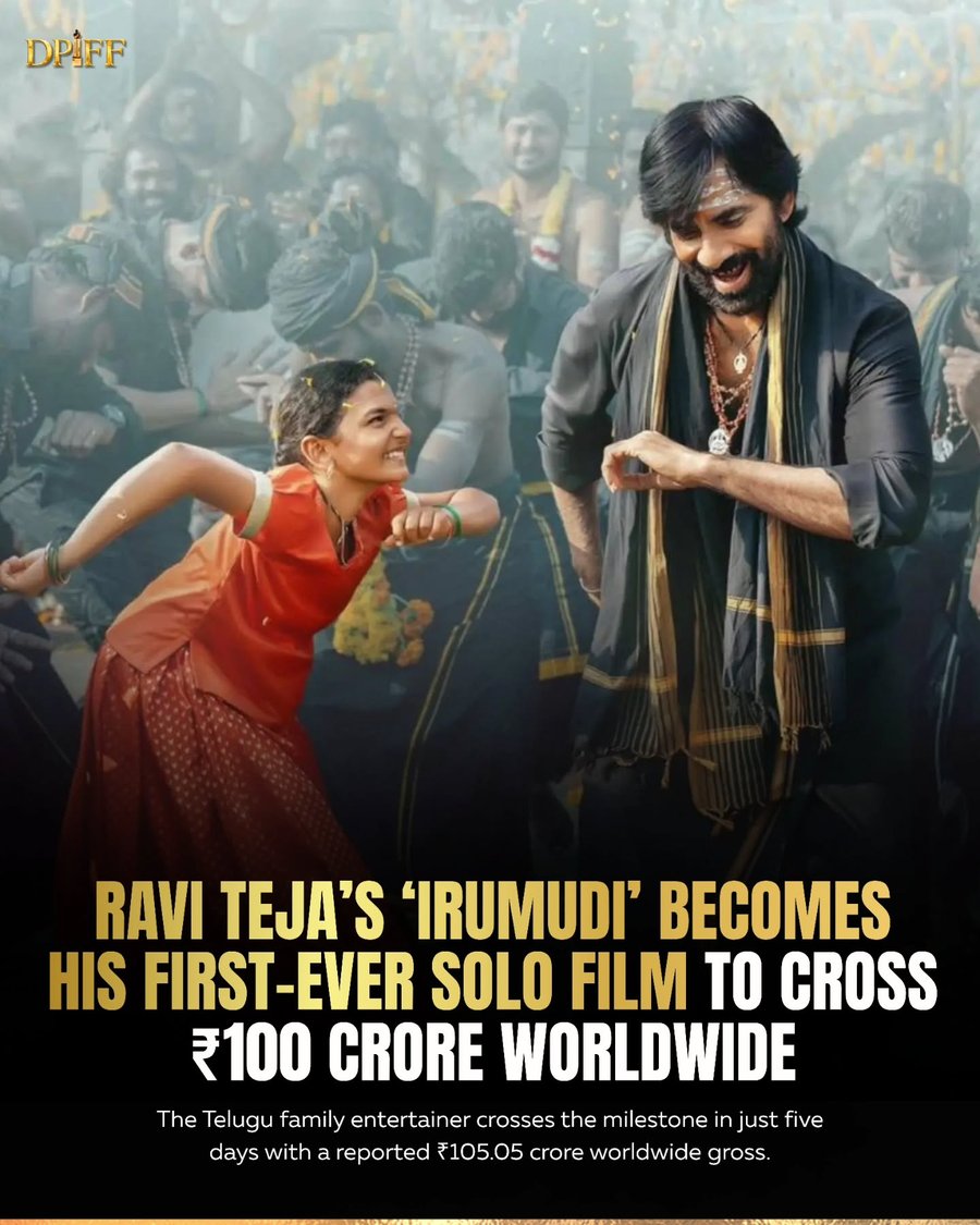 Ravi Teja’s Irumudi Crosses ₹100 Crore Worldwide in Five Days