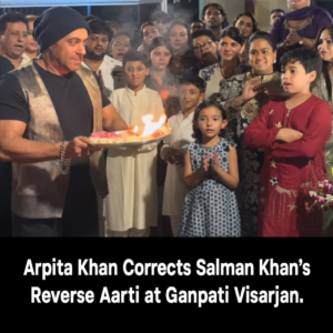 Salman Khan with Arpita Khan during Ganpati Visarjan at Sohail Khan's residence