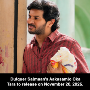 Dulquer Salmaan in Aakasamlo Oka Tara promotional material