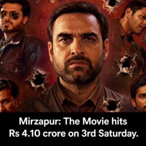 Promotional poster for Mirzapur: The Movie featuring Pankaj Tripathi and Ravi Kishan