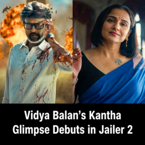 Vidya Balan as Kantha in Jailer 2 introduction glimpse in a blue saree.