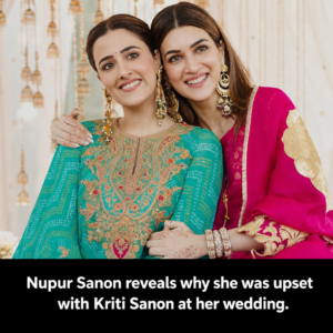 Nupur Sanon discussing wedding planning with Kriti Sanon