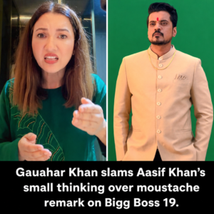 Gauahar Khan reacts to Aasif Khan moustache comment on Bigg Boss 19