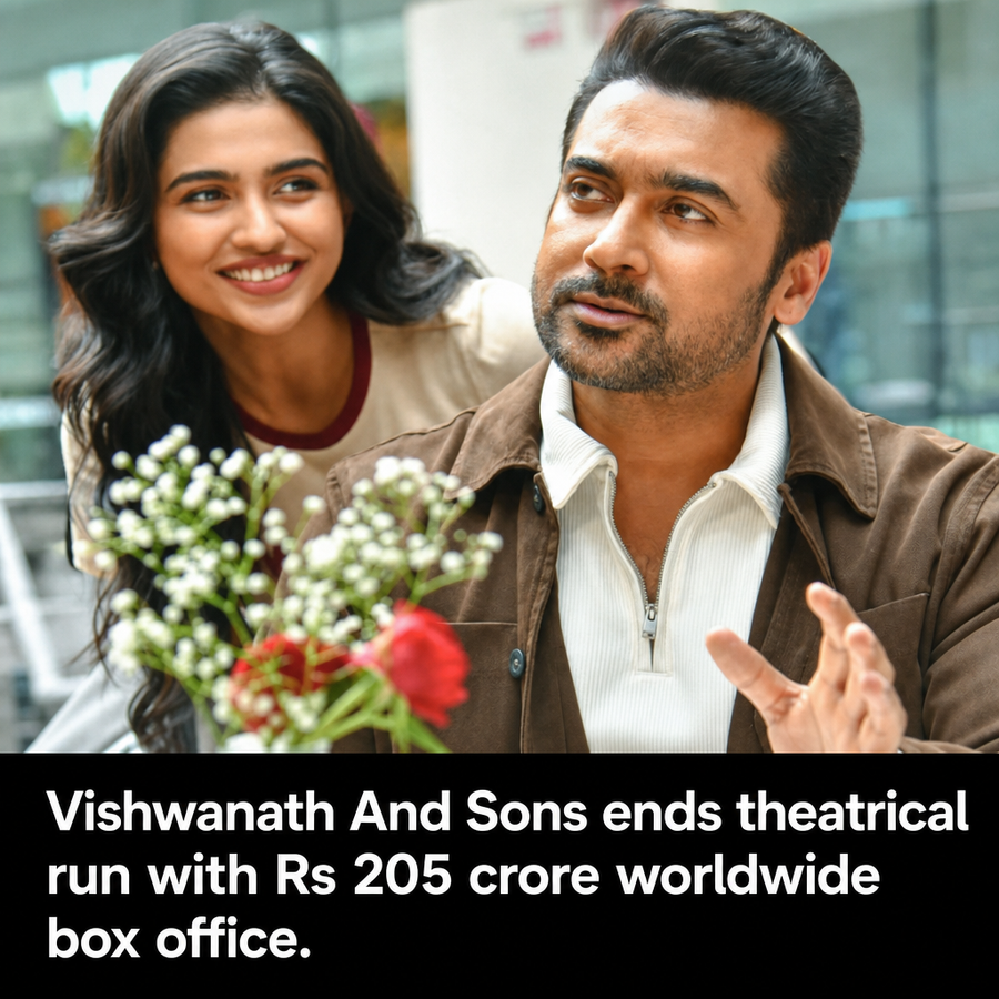 Poster concept for Vishwanath And Sons showing the worldwide box office total of Rs 205 crore.