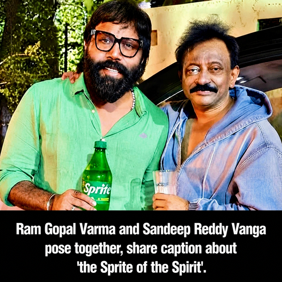 Ram Gopal Varma and Sandeep Reddy Vanga pose together