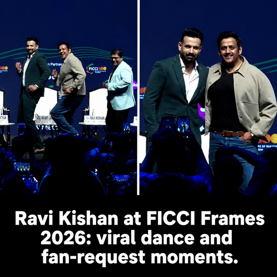 Ravi Kishan on stage at FICCI Frames 2026