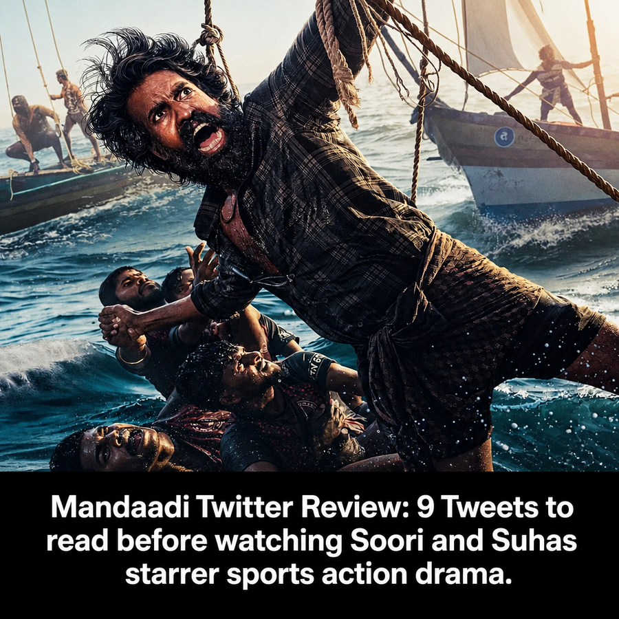Soori and Suhas starrer Mandaadi boat-race sequence still in a rustic village setting
