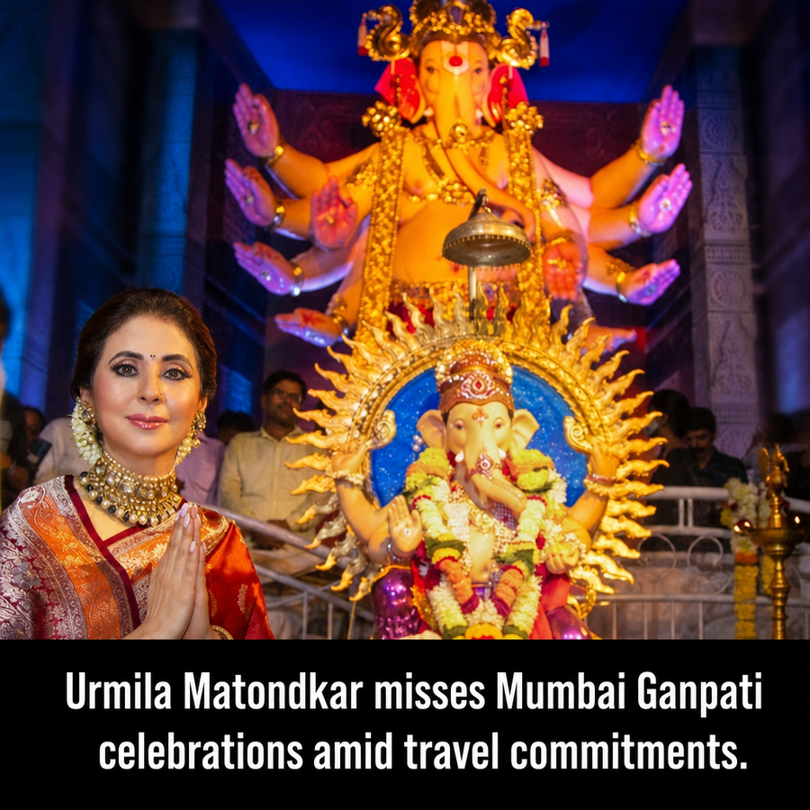 Urmila Matondkar misses Mumbai’s Ganpati Celebrations amid travel commitments