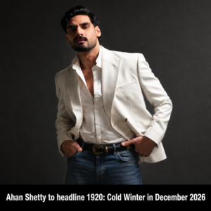 Ahan Shetty and Vikram Bhatt in a meeting at Bhatt's office