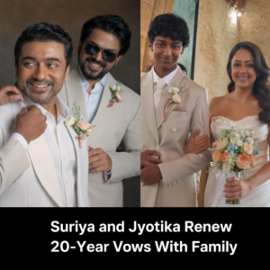 Suriya and Jyotika renew their vows with family, including son Dev and daughter Diya
