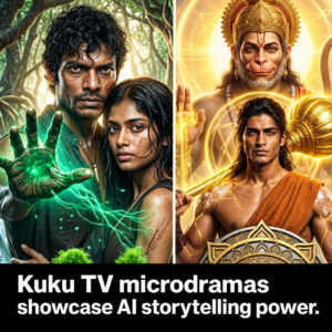 Kuku TV's six microdramas developed with an AI storytelling stack across romance, mythology and horror.