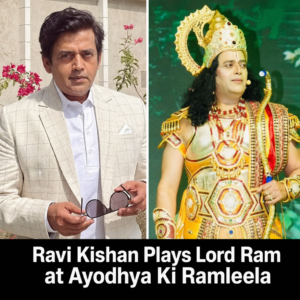 Ravi Kishan performs as Lord Ram at Ayodhya Ki Ramleela in New Delhi.
