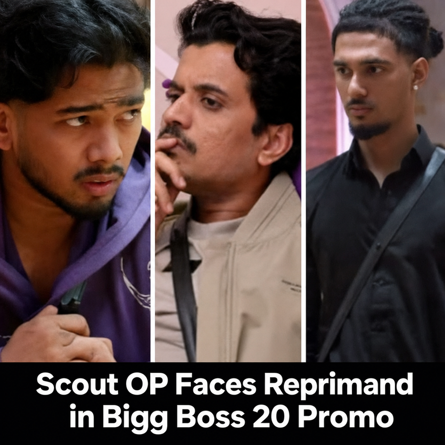 Promo still showing Scout OP and housemates amid Bigg Boss 20 tension