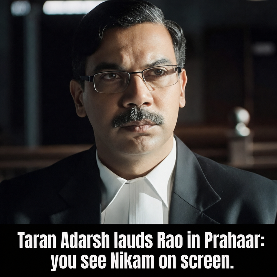 Taran Adarsh praises Rajkummar Rao’s performance in Prahaar