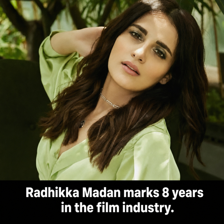 Radhikka Madan marks eight years in the film industry with a social media post