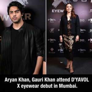 Aryan Khan and Gauri Khan at the D’YAVOL X eyewear retail debut in Mumbai