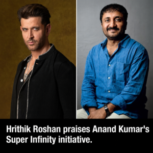 Hrithik Roshan praising Anand Kumar's Super Infinity educational initiative on YouTube